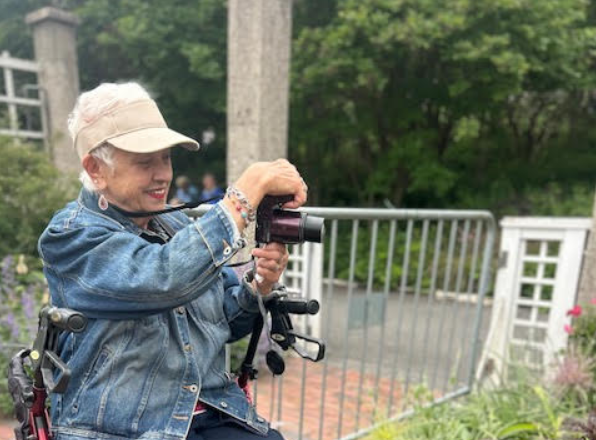 Elder enjoying photography